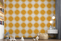 Mediterranean tile style wallpaper applied in nursery 