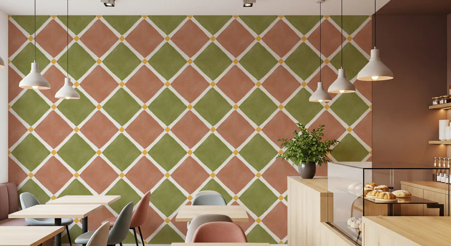 Mediterranean vintage wallpaper builds inviting restaurants .