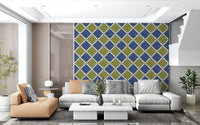 Upgrade your home office background with this rustic Mediterranean wallpaper.