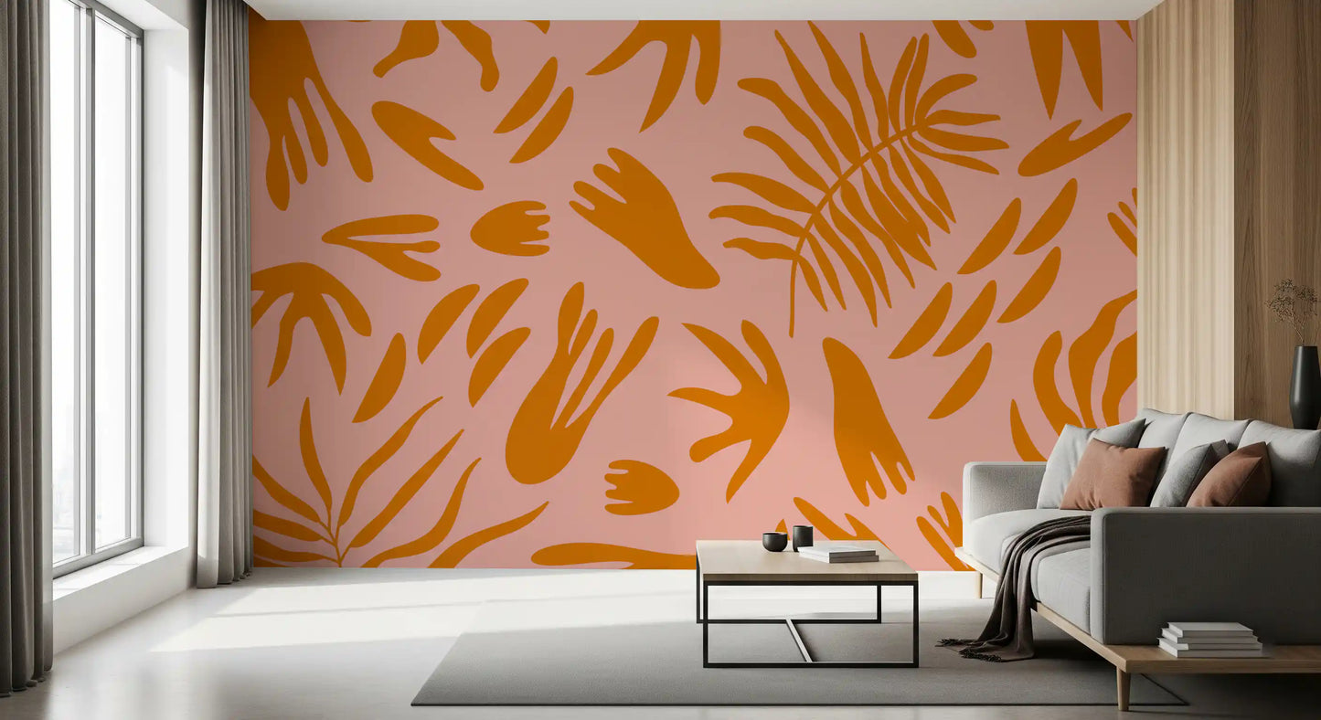 Terra & Blush Flora Wall Mural