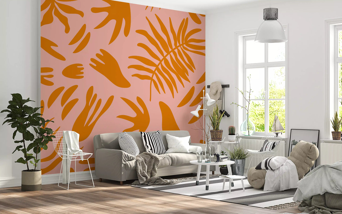 Terra & Blush Flora Wall Mural
