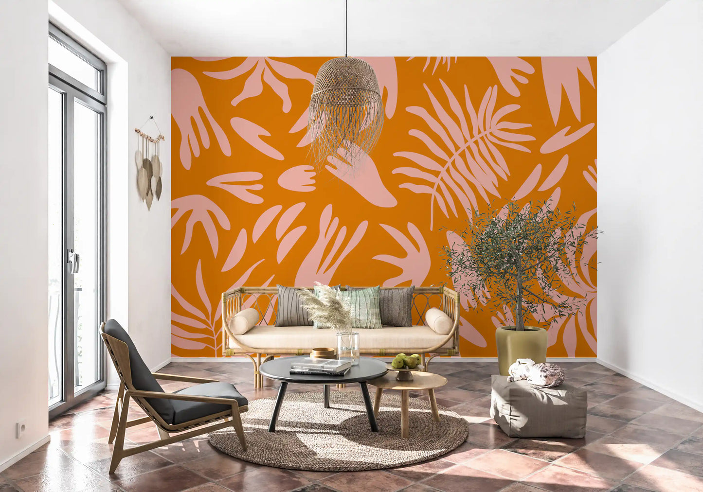 Retro Tropic Bloom Wall Mural