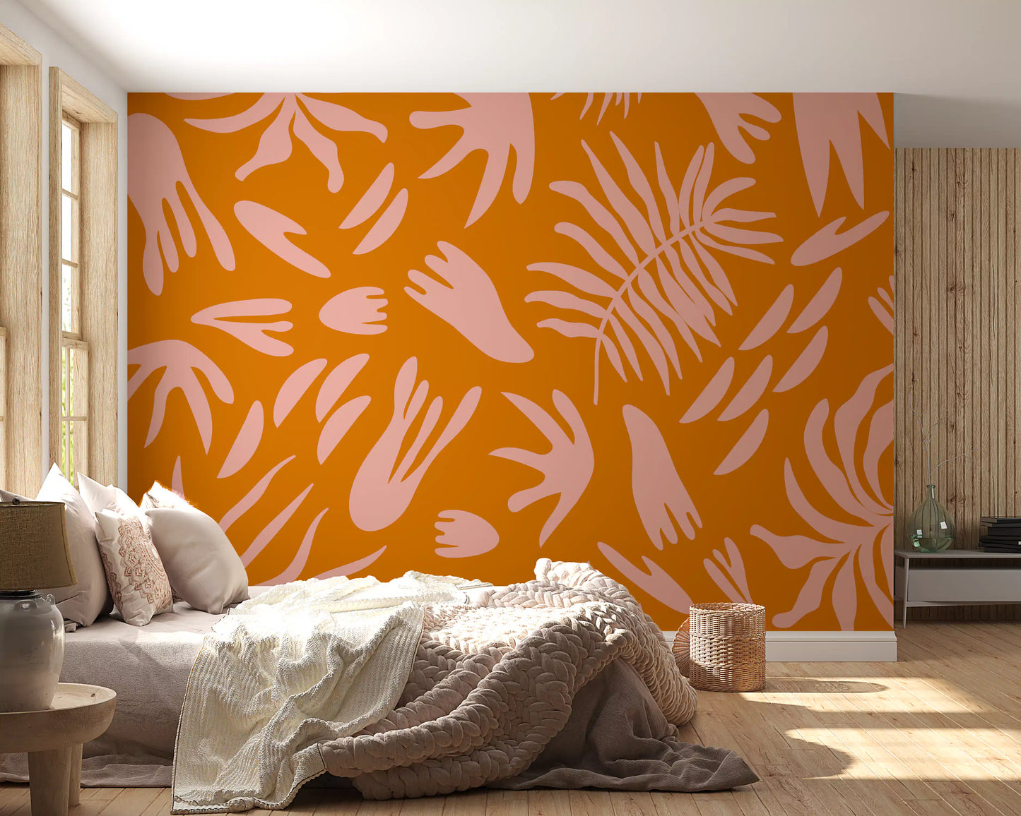 Retro Tropic Bloom Wall Mural