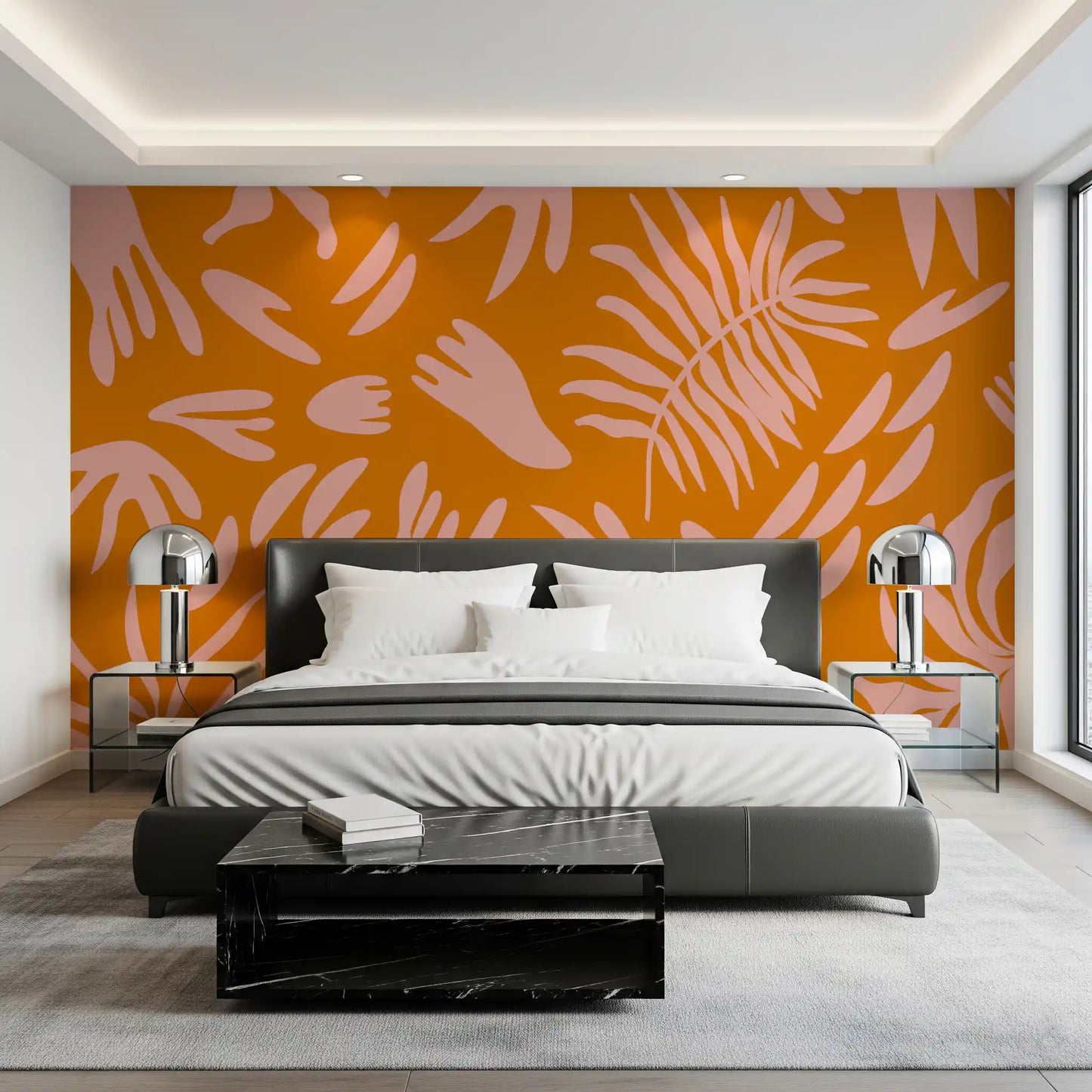 Retro Tropic Bloom Wall Mural