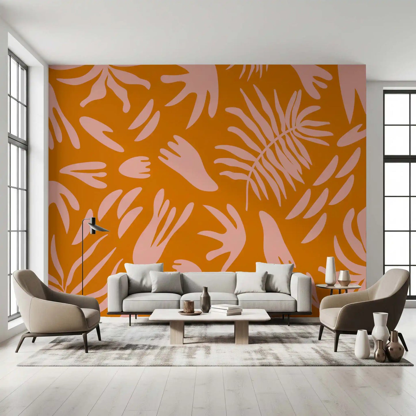 Retro Tropic Bloom Wall Mural