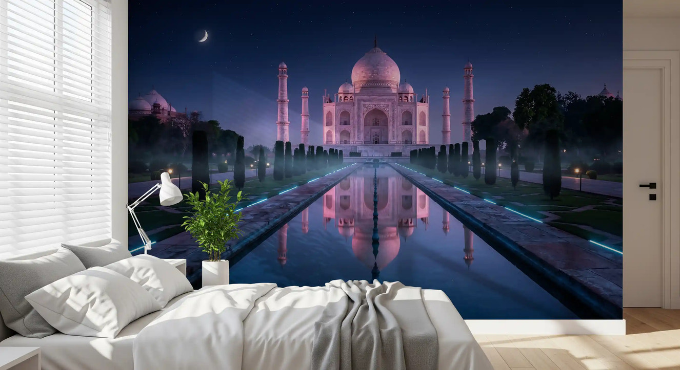 Midnight Majesty at Taj Mahal Wall Mural