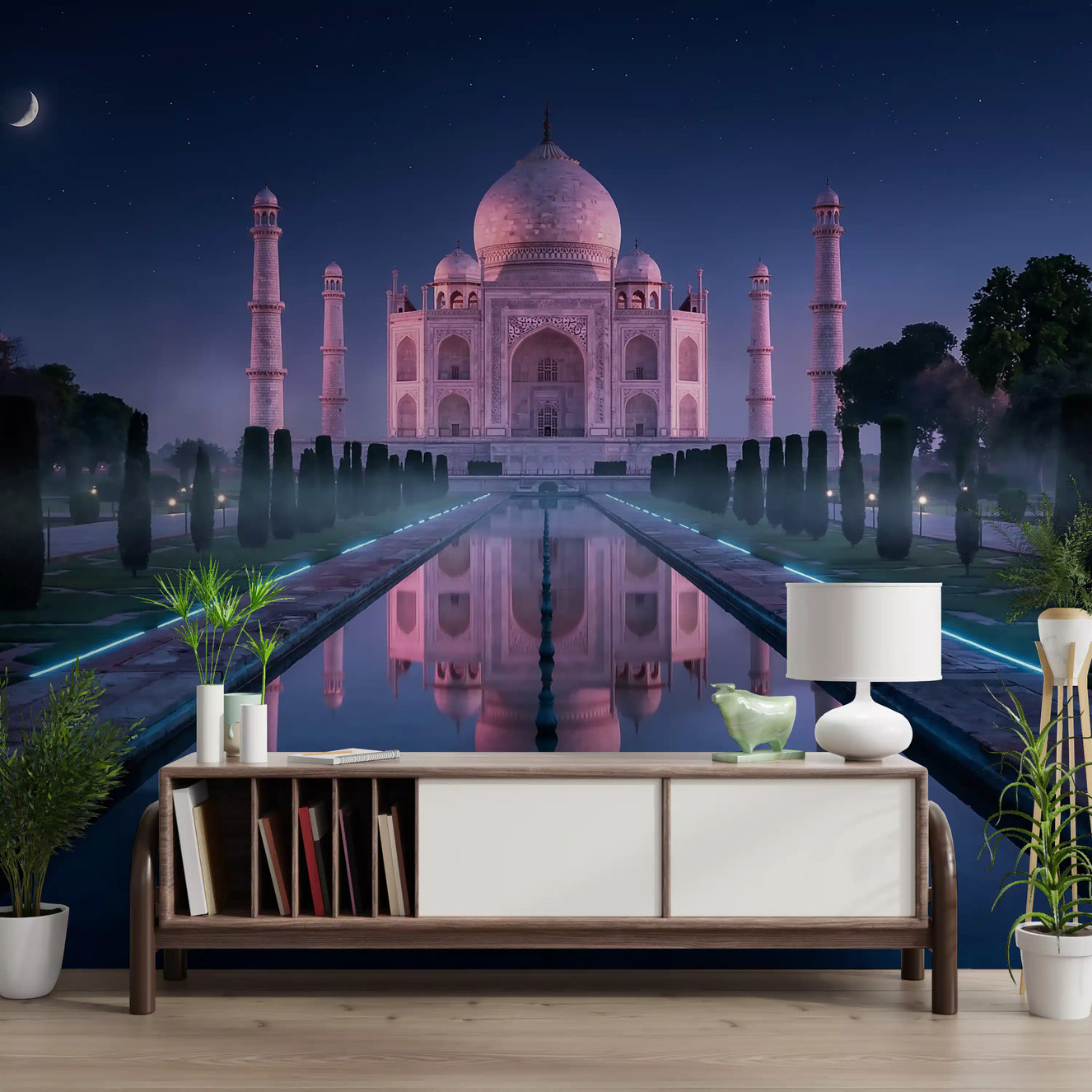 Midnight Majesty at Taj Mahal Wall Mural