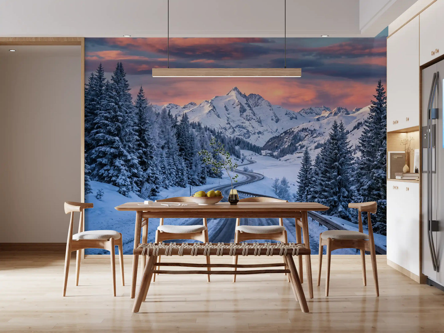 Alpine Road Sunset Dream Wall Mural