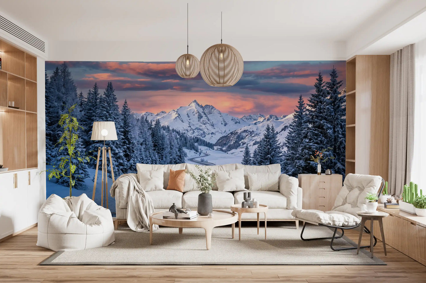 Alpine Road Sunset Dream Wall Mural