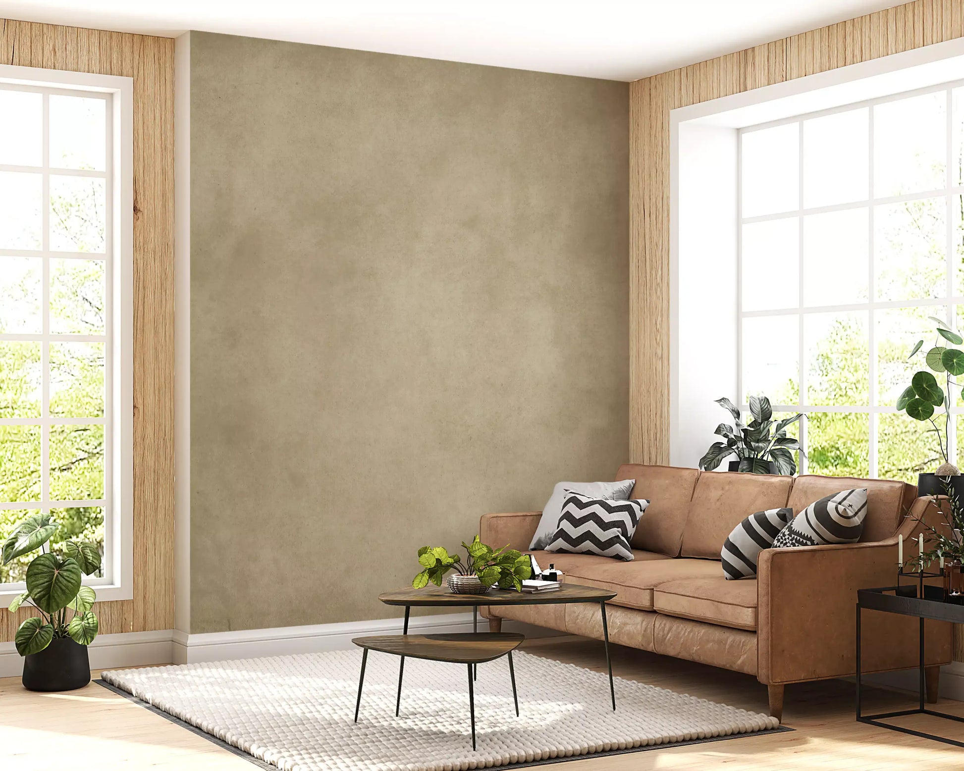 Soft beige paper wall mural with faded texture wall mural detail
