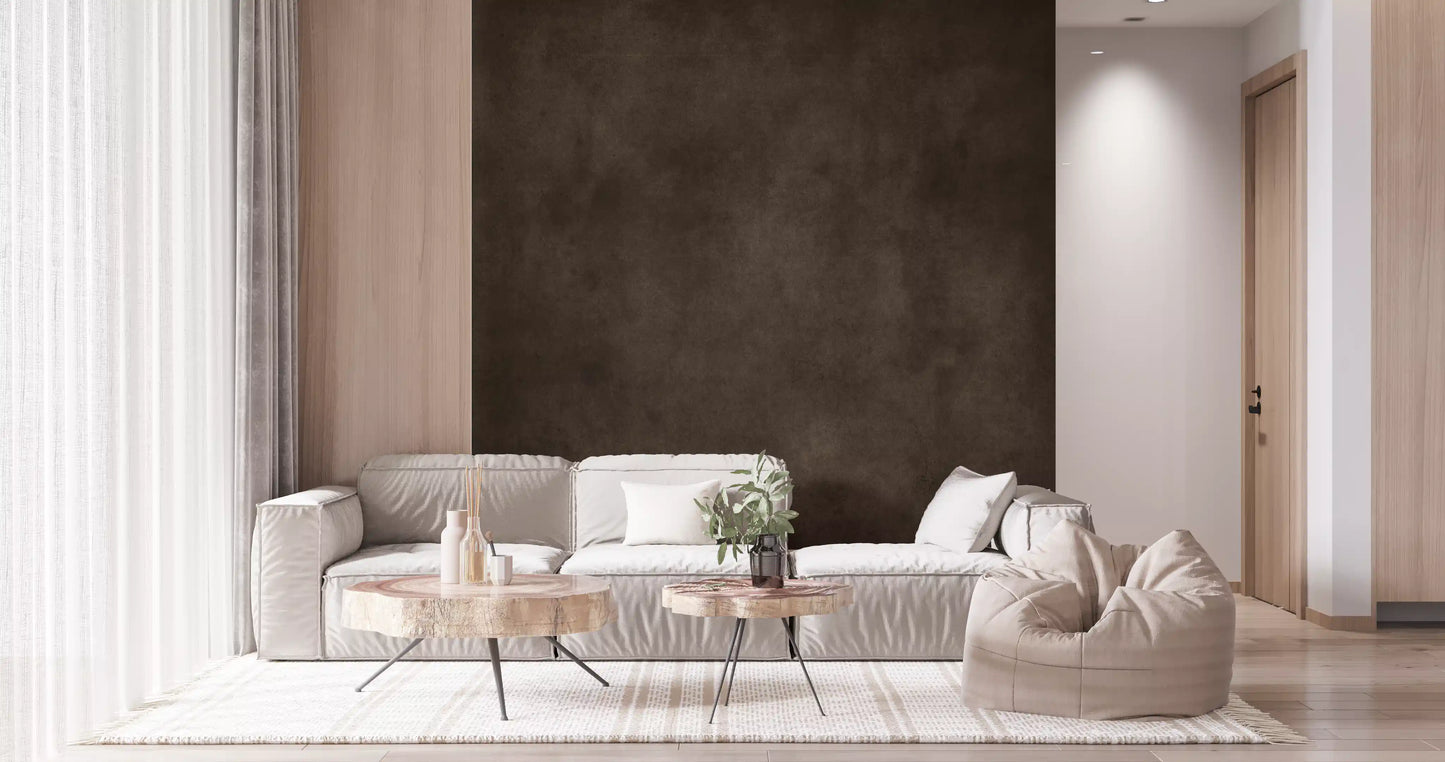Dark brown Dirty Paper wall mural with subtle texture wall mural design