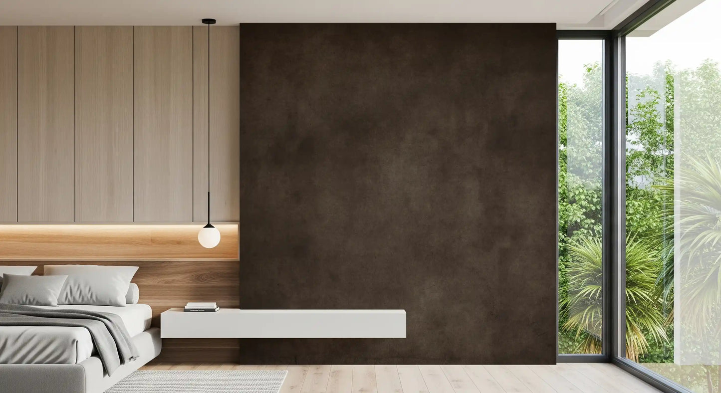 Matte chocolate wall mural surface, brown texture wall mural in bedroom