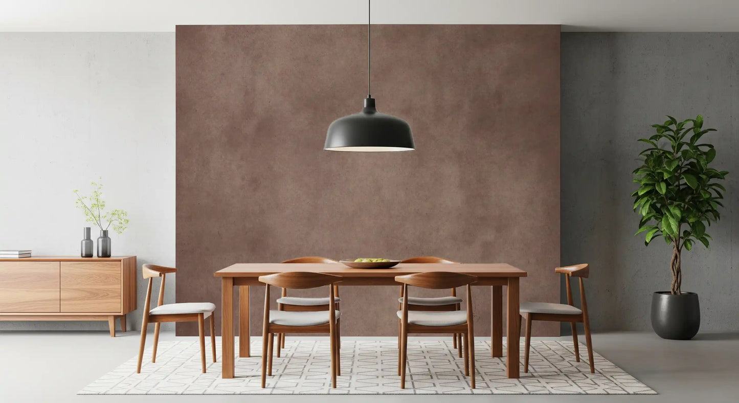 Matte mulberry wall mural surface, brown texture wall mural in dining room