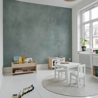 Textured Dirty wall mural with blue green tones and subtle surface detail
