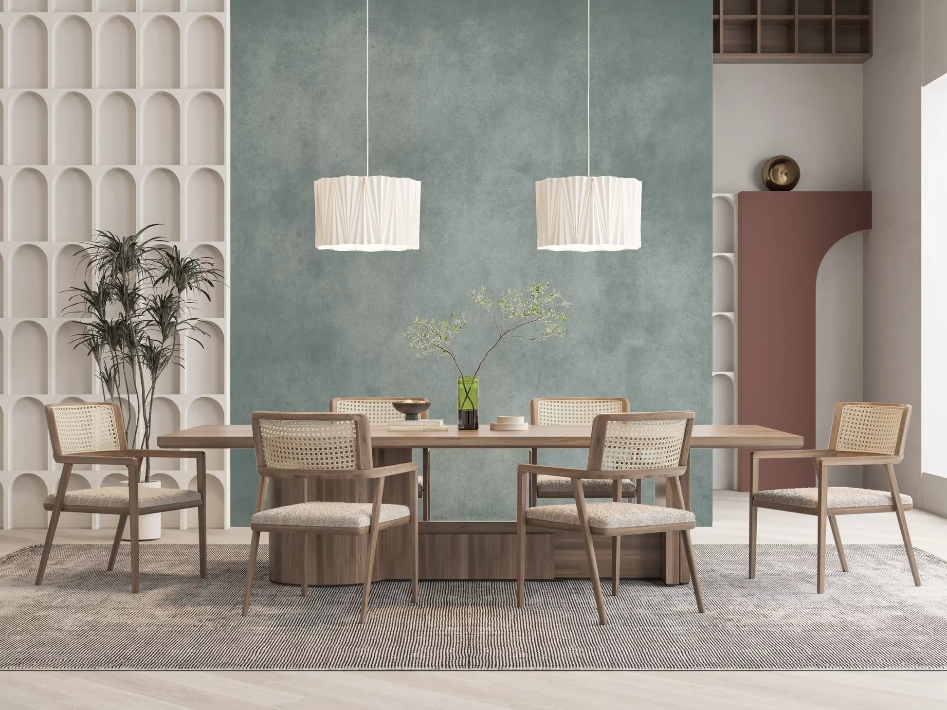 Neutral texture Dirty Paper wall mural with worn surface appearance