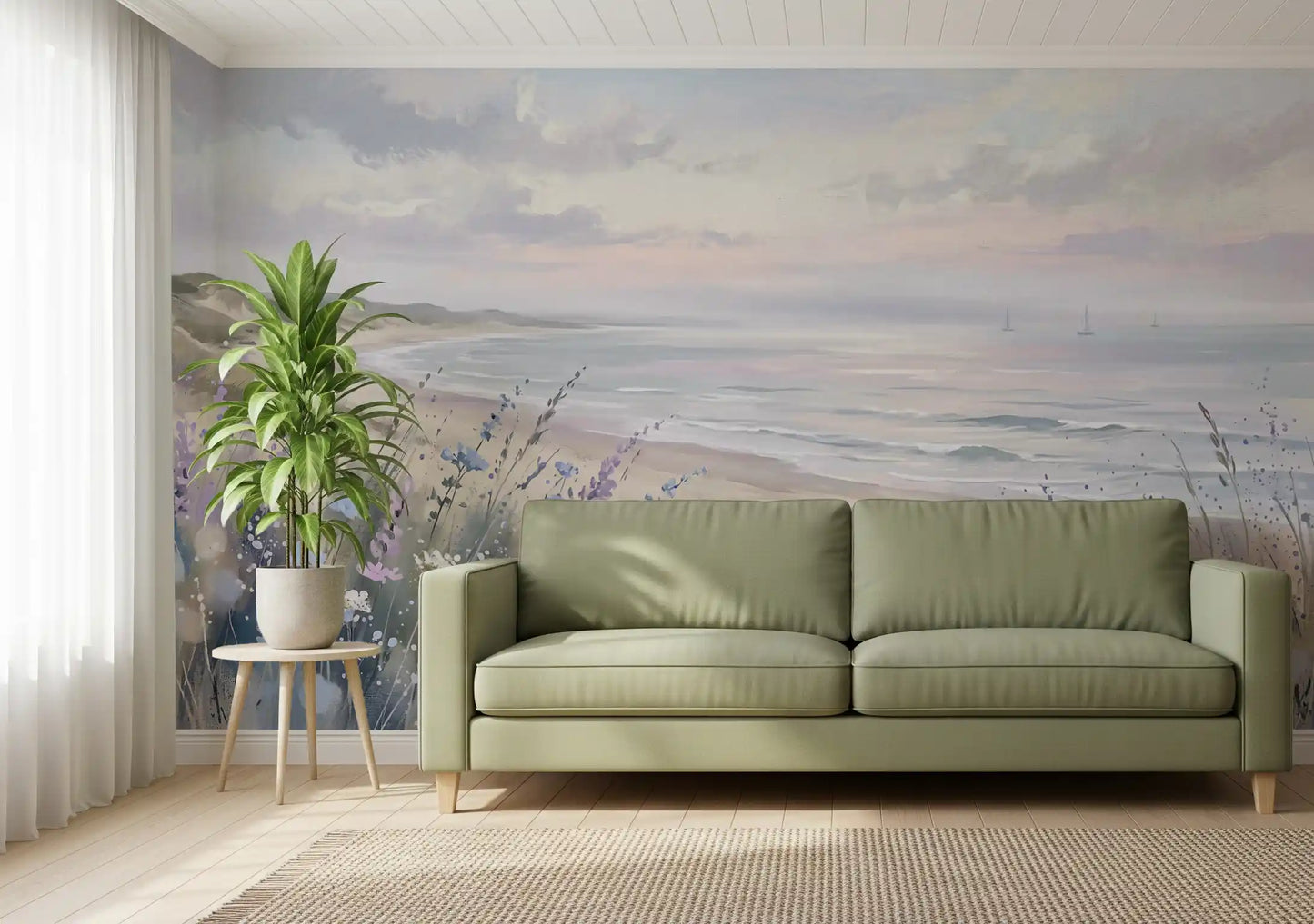 Seaside Serenity & Dune Blooms Wall Mural