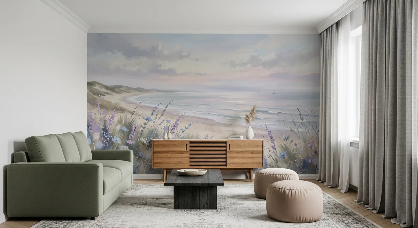 Seaside Serenity & Dune Blooms Wall Mural