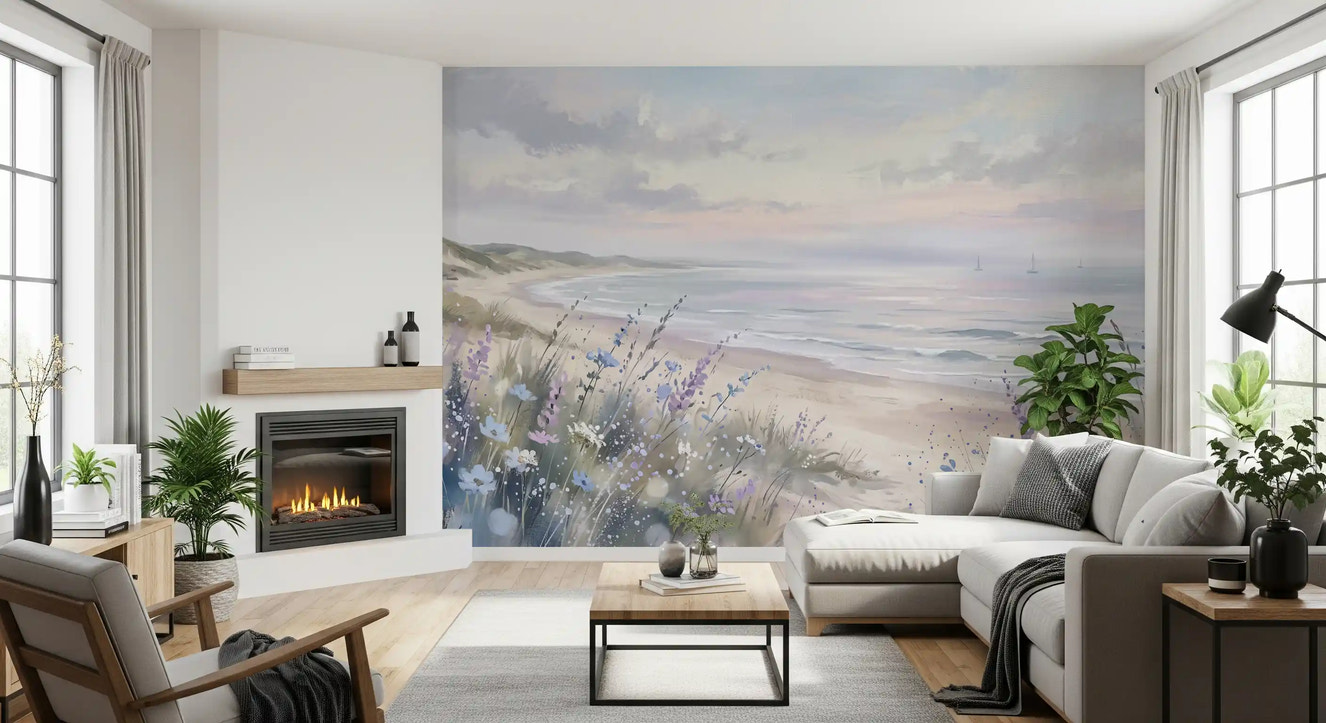 Seaside Serenity & Dune Blooms Wall Mural