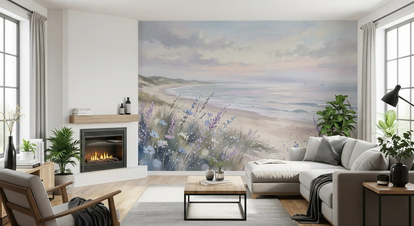 Seaside Serenity & Dune Blooms Wall Mural
