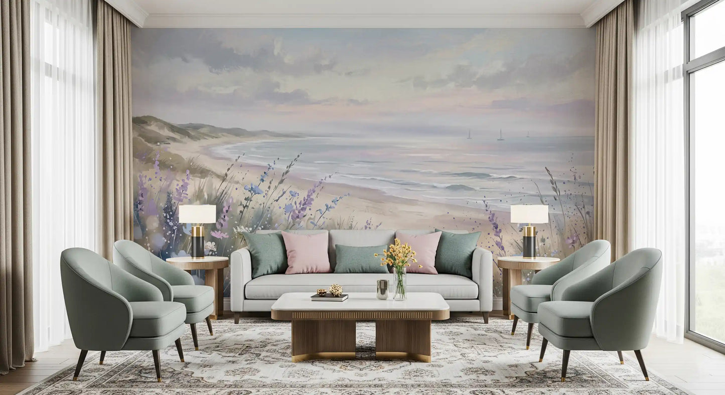 Seaside Serenity & Dune Blooms Wall Mural