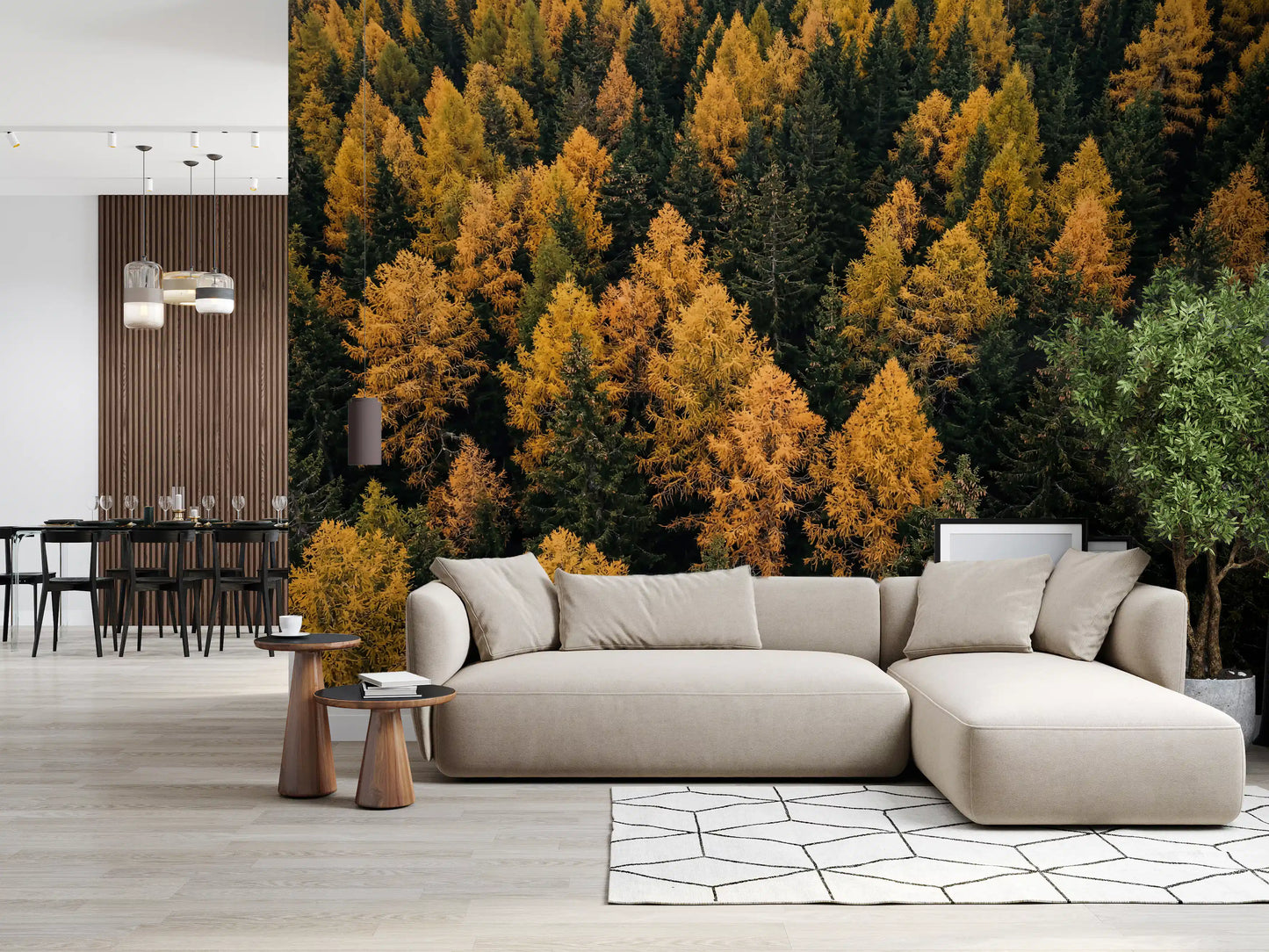 Autumnal Woods Symphony Wall Mural