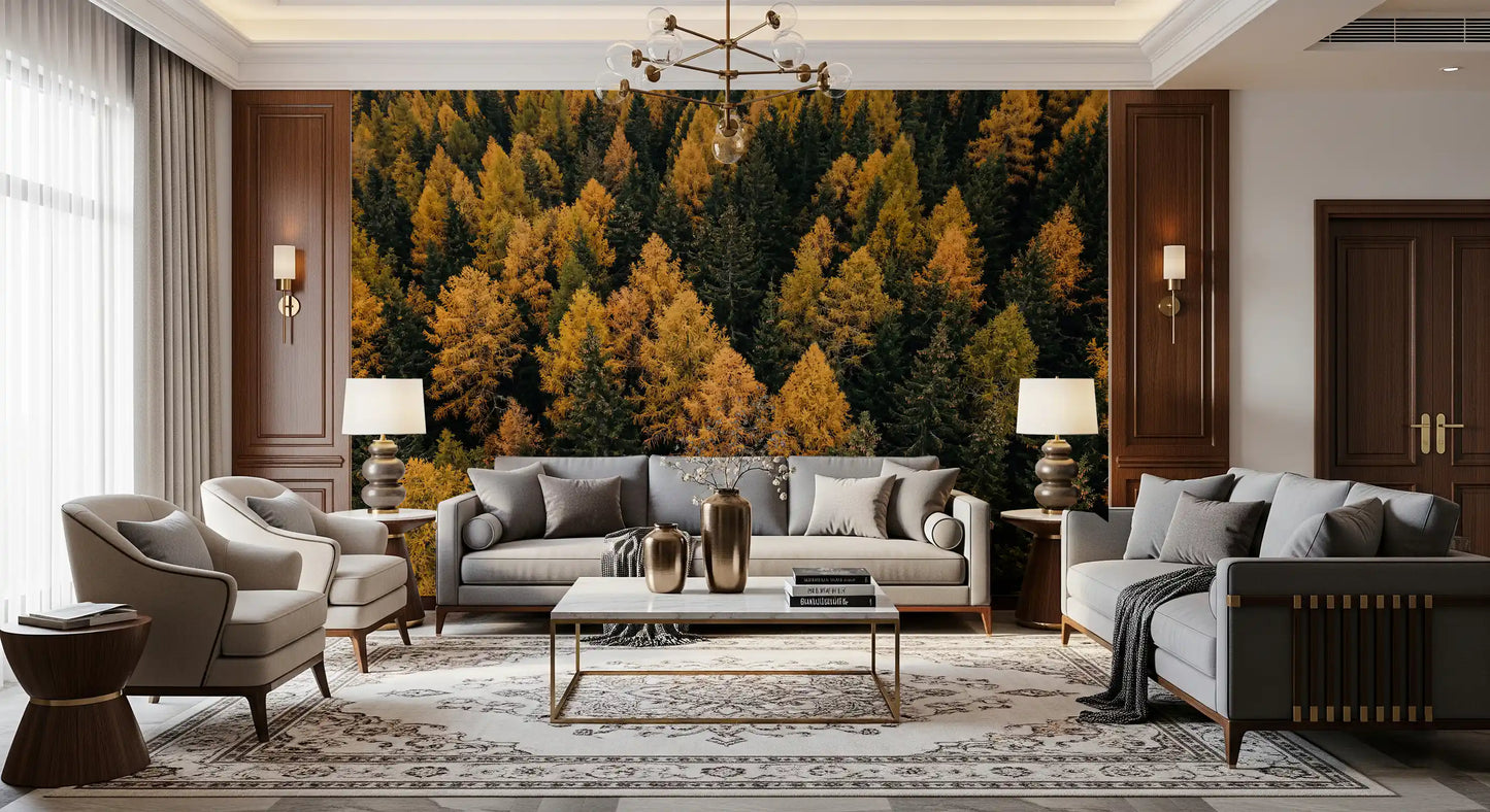 Autumnal Woods Symphony Wall Mural