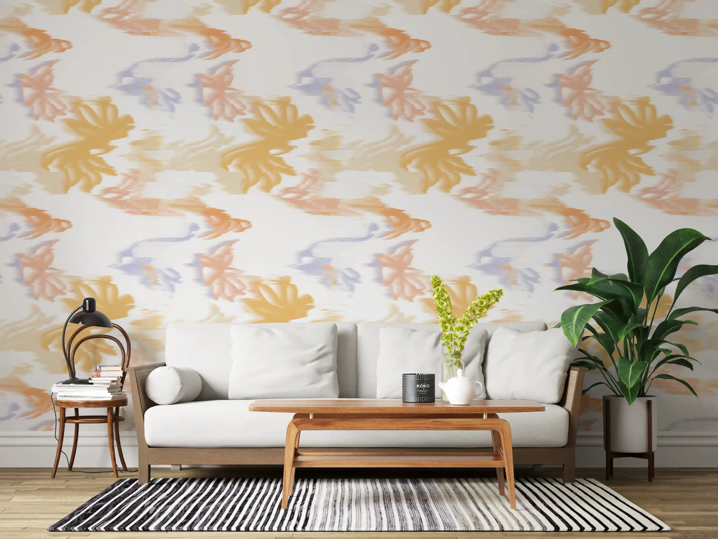 Pastel abstract wallpaper style with Lavado de Pastel Fluido smooth waves