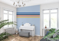 Retro Horizon Stripes wall mural showing horizontal geometric layout
