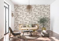 Cherry Blossom Branches wallpaper with detailed floral linework design