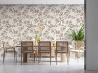 Minimal floral wallpaper with Cherry Blossom Branches soft design
