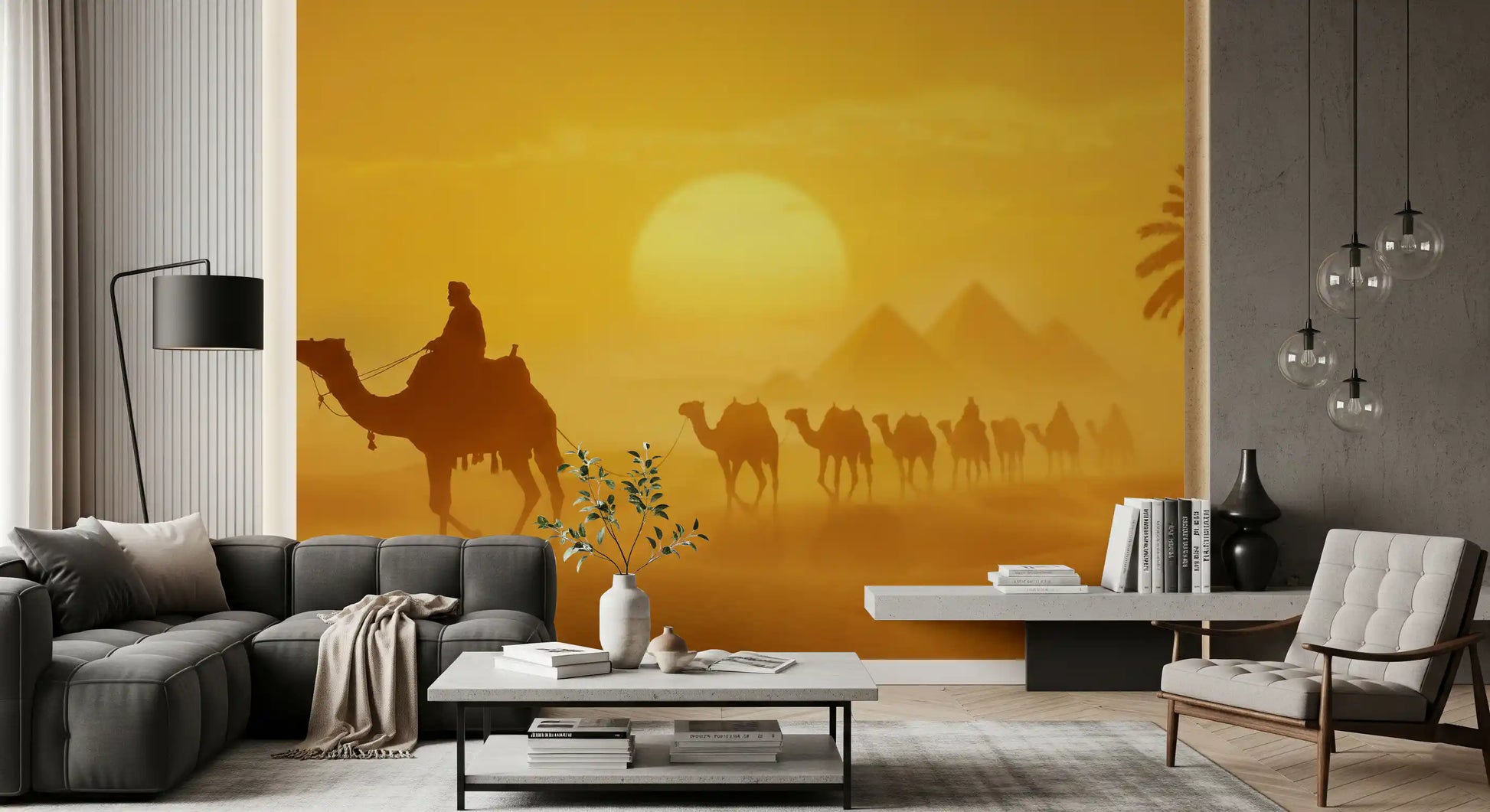 Hallway featuring Sands of Time wall mural desert sunset landscape