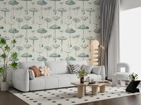 Archival mushroom sketches enrich Verdant Wallpaper Study with texture