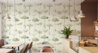 Clean forest repeat forms Forest Mushrooms wallpaper with subtle charm