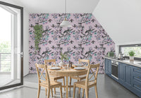 Aviario de colores pastel encantados Wallpaper⁠