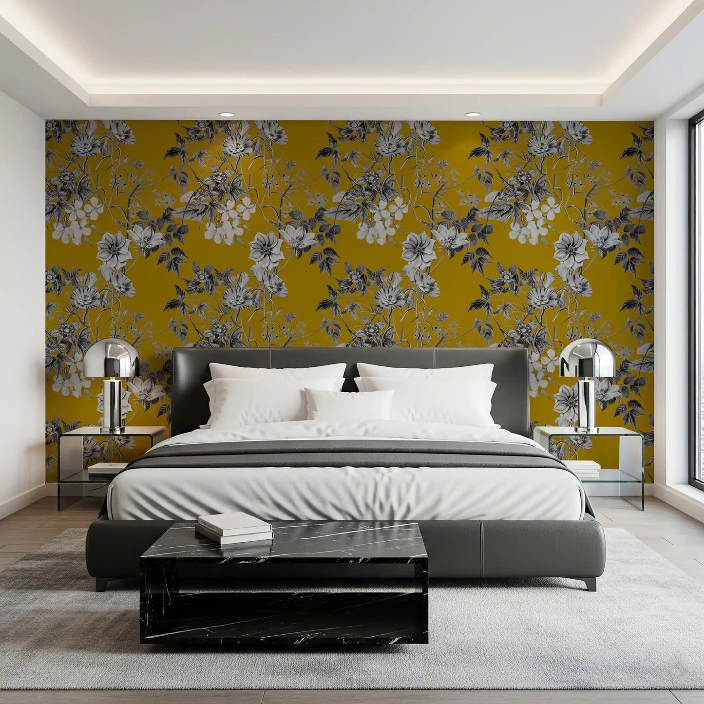 Boceto botánico de Flor de Ocre Wallpaper⁠