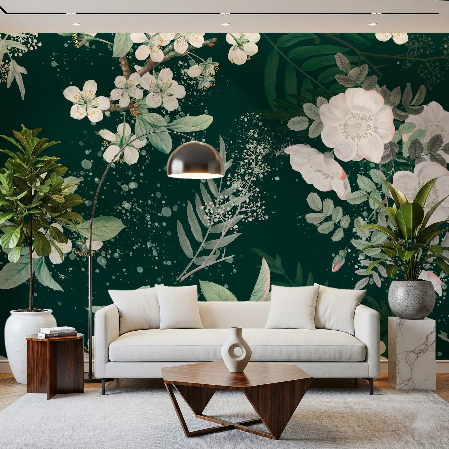 Elegancia de la floración del bosque Wall Mural
