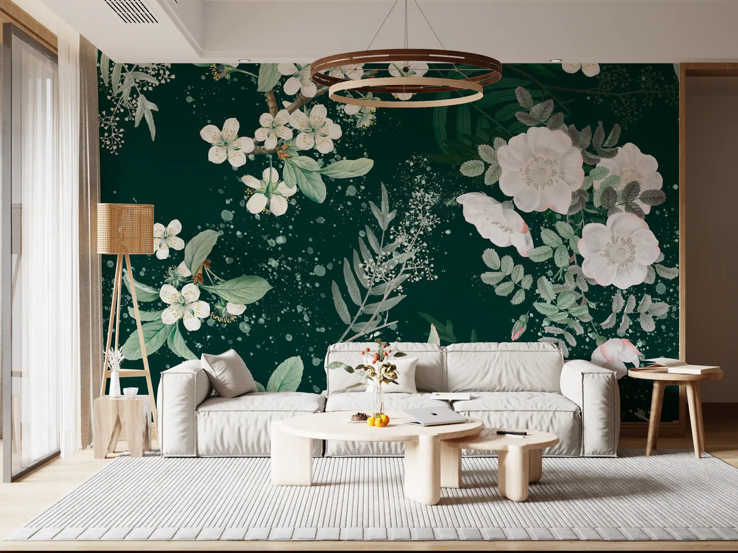 Elegancia de la floración del bosque Wall Mural