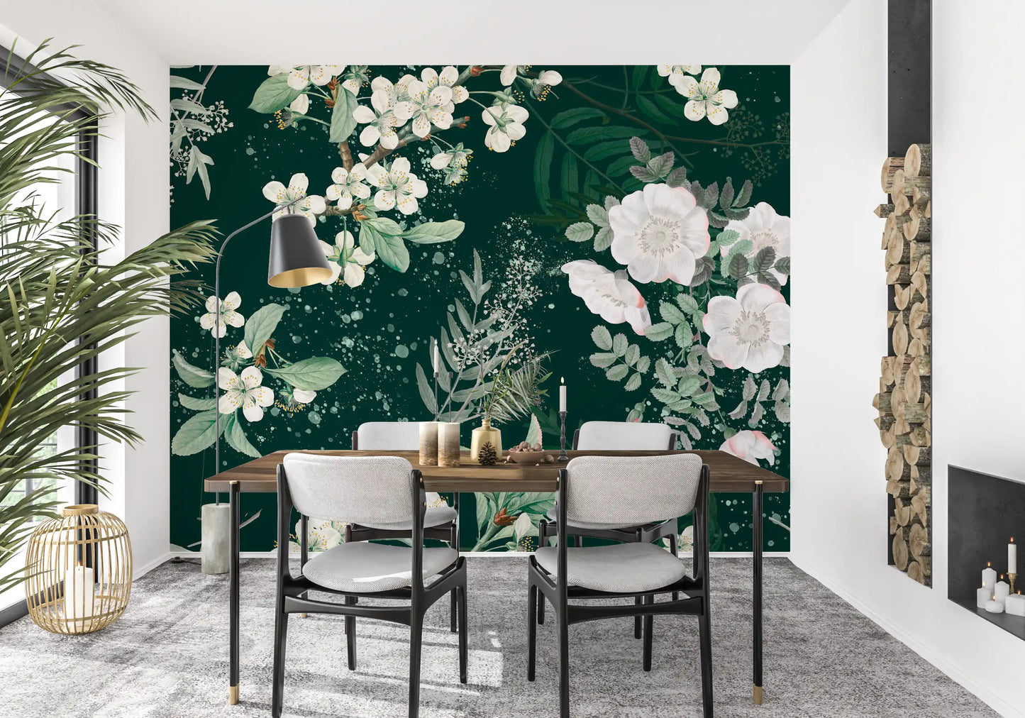 Elegancia de la floración del bosque Wall Mural