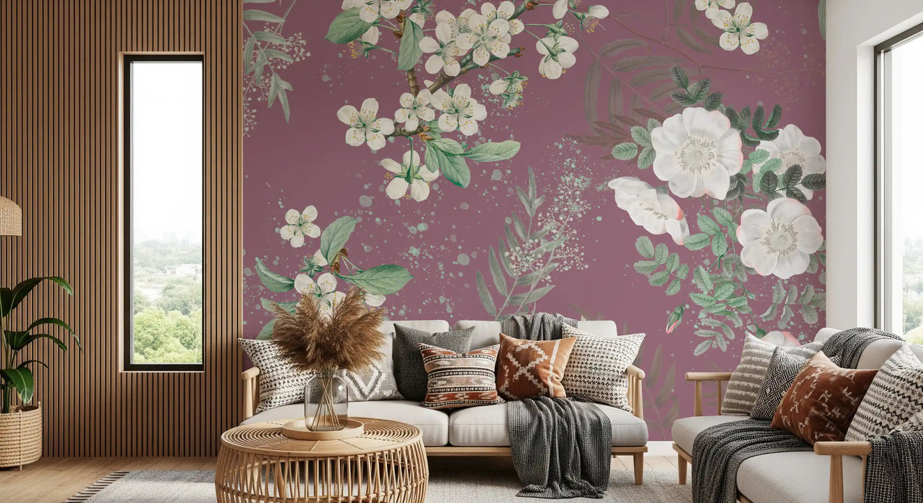 Floración del huerto Serenidad Wall Mural