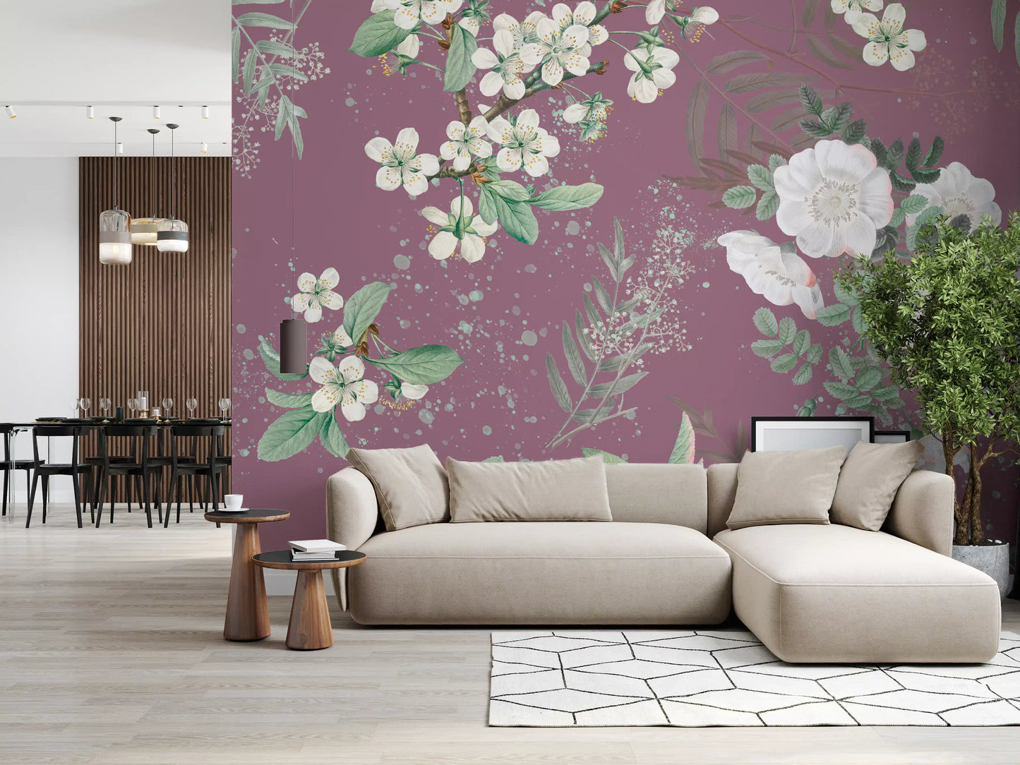 Floración del huerto Serenidad Wall Mural