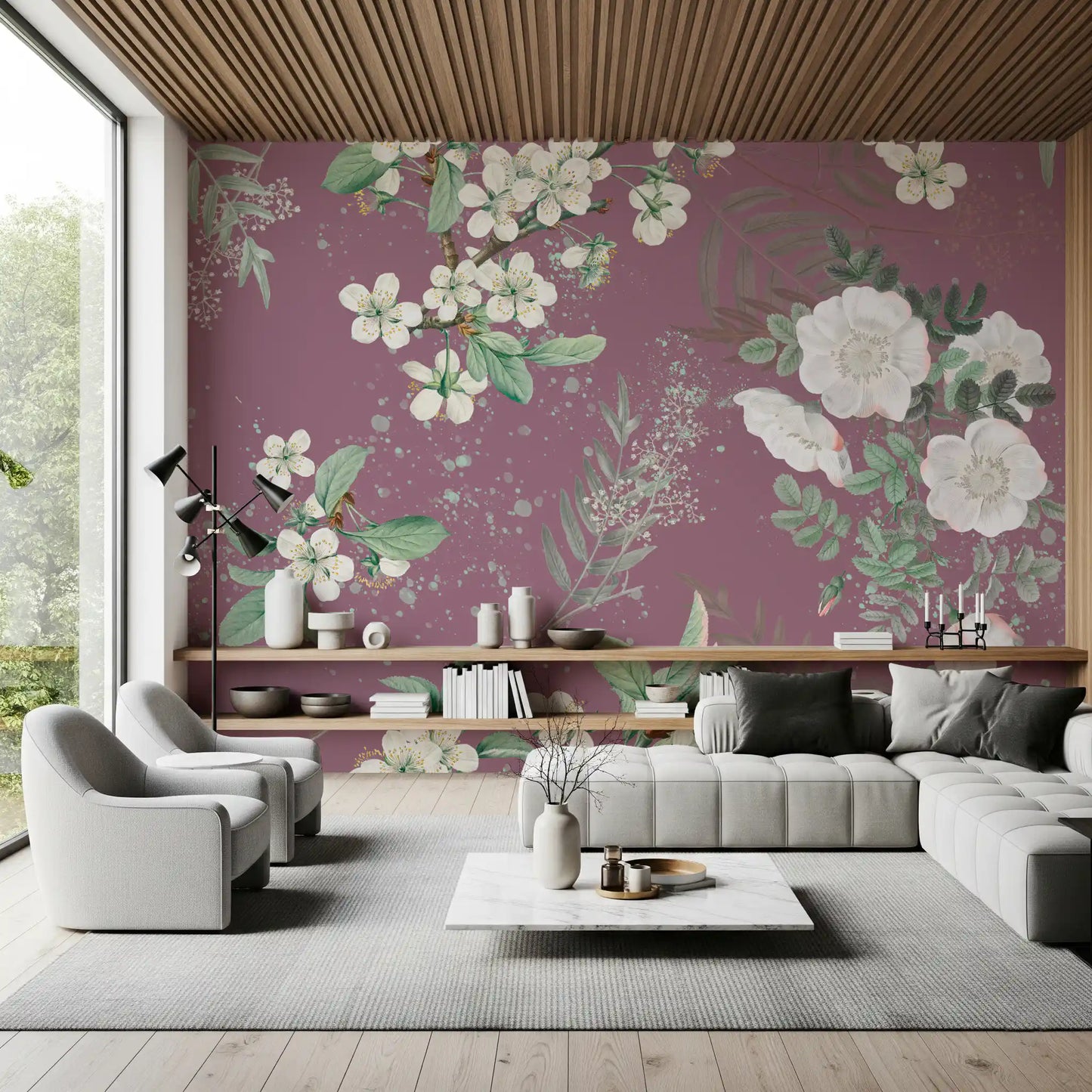 Floración del huerto Serenidad Wall Mural