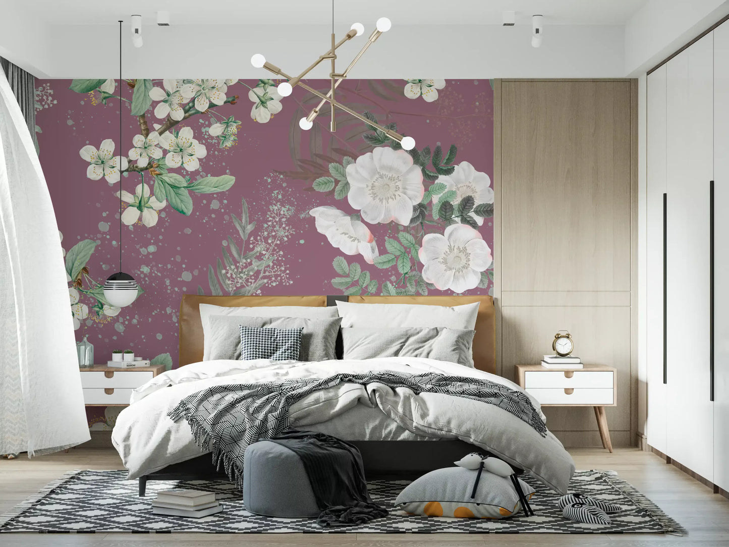 Floración del huerto Serenidad Wall Mural