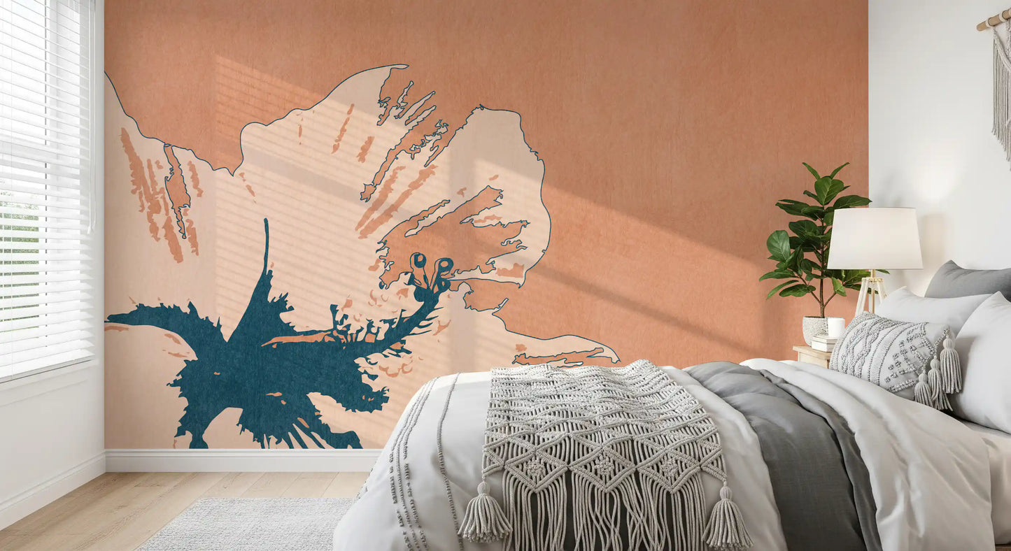 Tropical Ink Flower Wall Mural