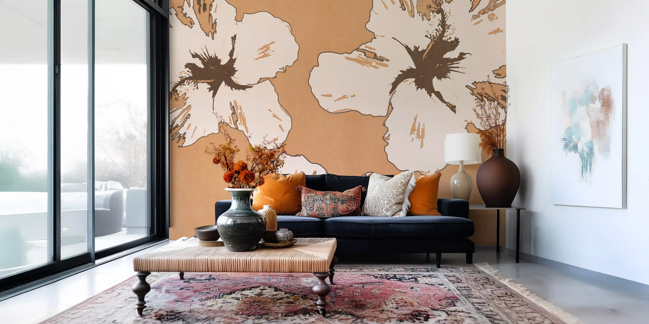 Mezcla cálida de hibiscos Wall Mural