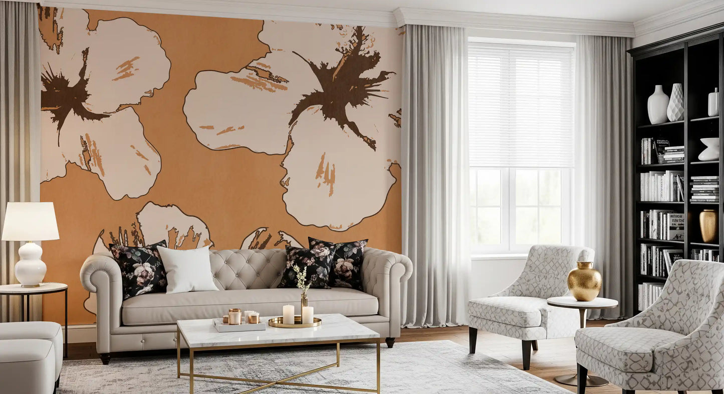 Mezcla cálida de hibiscos Wall Mural