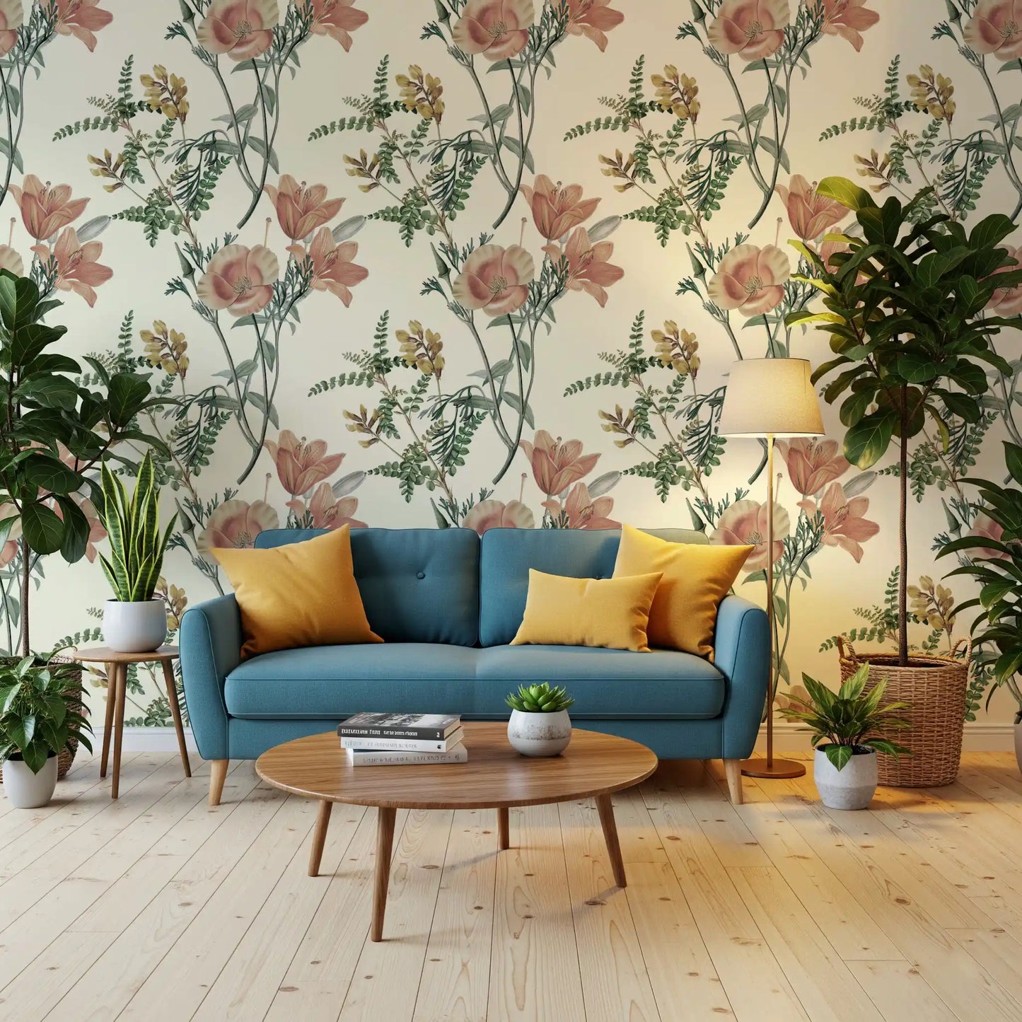 Vintage Botanical Flower Wallpaper