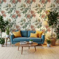 Vintage Botanical Flower Wallpaper