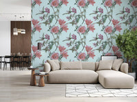 Elegant Wallpaper with classic floral pattern and vintage styling