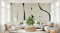 Abstract Flow Neutral Curves mural smooth organic forms
