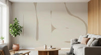 Hallway with Smooth Flow wall mural flowing abstract shapes